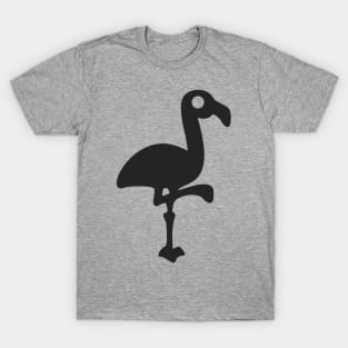 Simple Black Flamingo T-Shirt